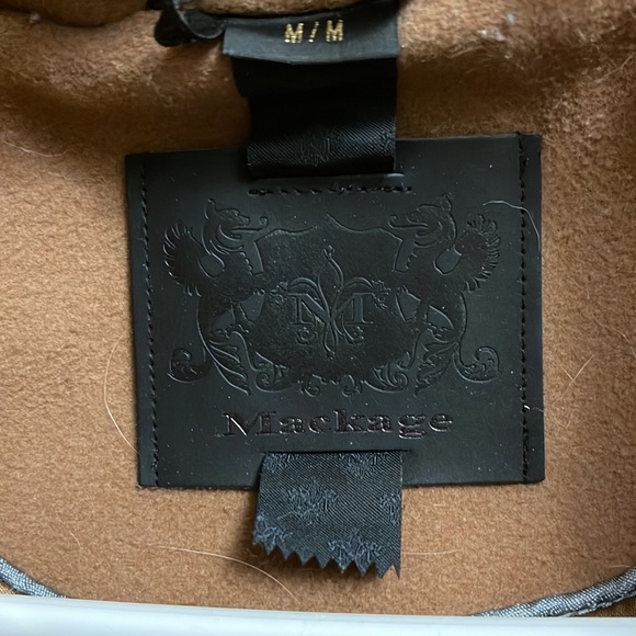 Wool and leather Mackage coat - Picture 6 of 7